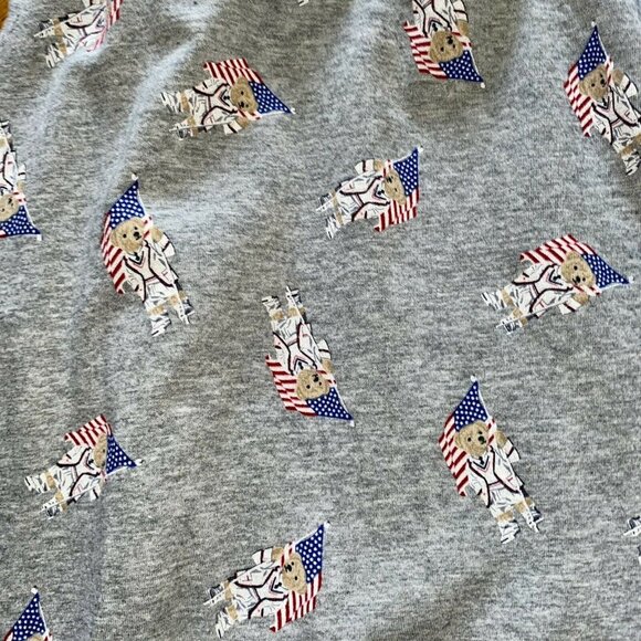 Polo Bear Ralph Lauren Men’s Team USA Flag Jogger Sleep Lounge Pants Gray Medium - Picture 3 of 4